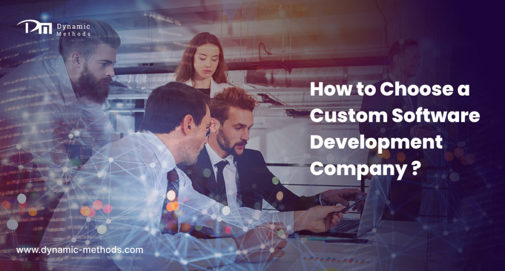 Team discussing project strategy at a custom software development company during a business meeting.