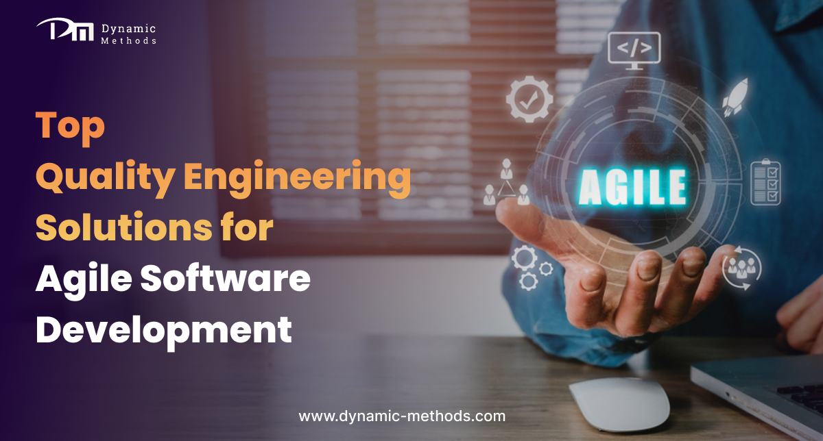 Top quality engineering solutions for agile software development with digital technology concept
