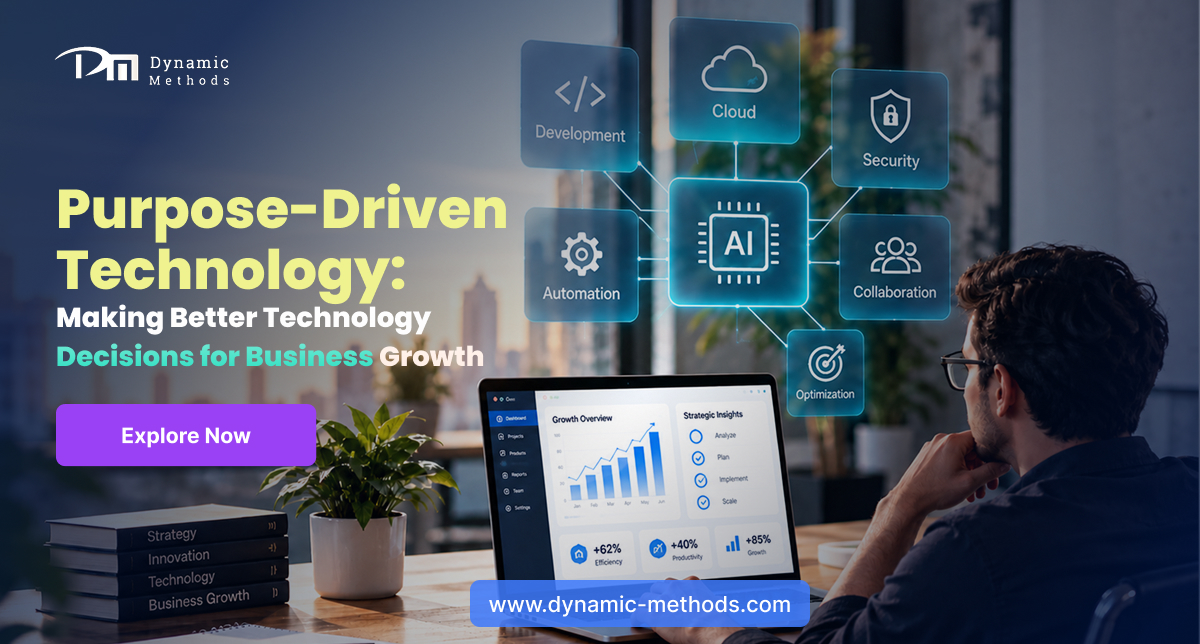 Purpose-driven technology with AI, cloud, security, automation, and development for business growth